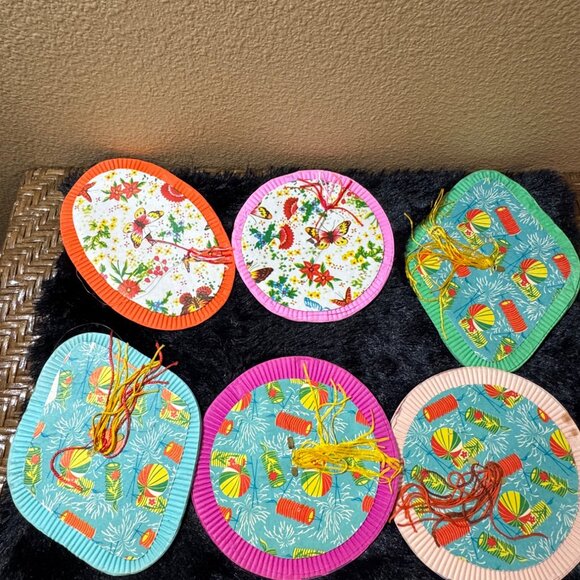 Vintage Round & Oval Paper Lantern Decoration With Tropical & Floral Patterns  6 - Picture 1 of 11